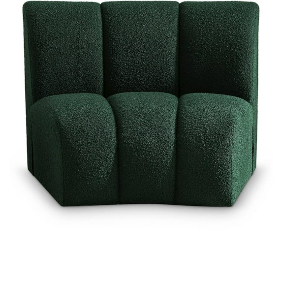Meridian Furniture Infinity Green Boucle Fabric Modular Chair