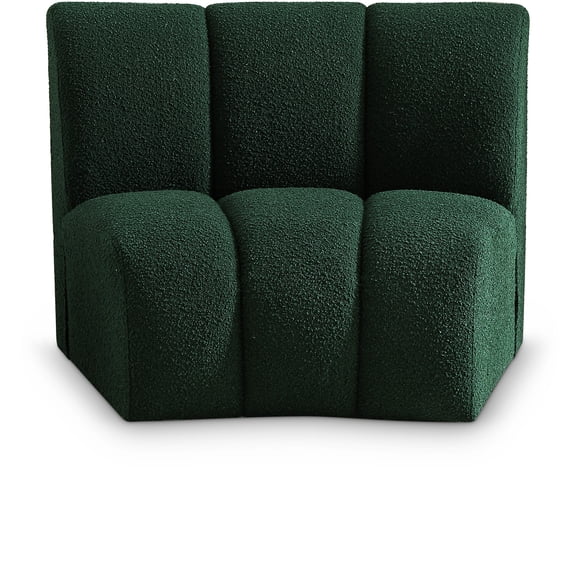 Meridian Furniture Infinity Green Boucle Fabric Modular Chair