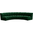 thumbnail image 1 of Meridian Furniture Infinity Green Velvet 4pc. Modular Sectional, 1 of 4