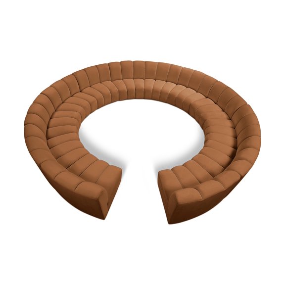 Meridian Furniture Infinity Saddle Velvet 12pc. Modular Sectional