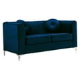 thumbnail image 1 of Meridian Furniture Isabelle Navy Velvet Loveseat, 1 of 11