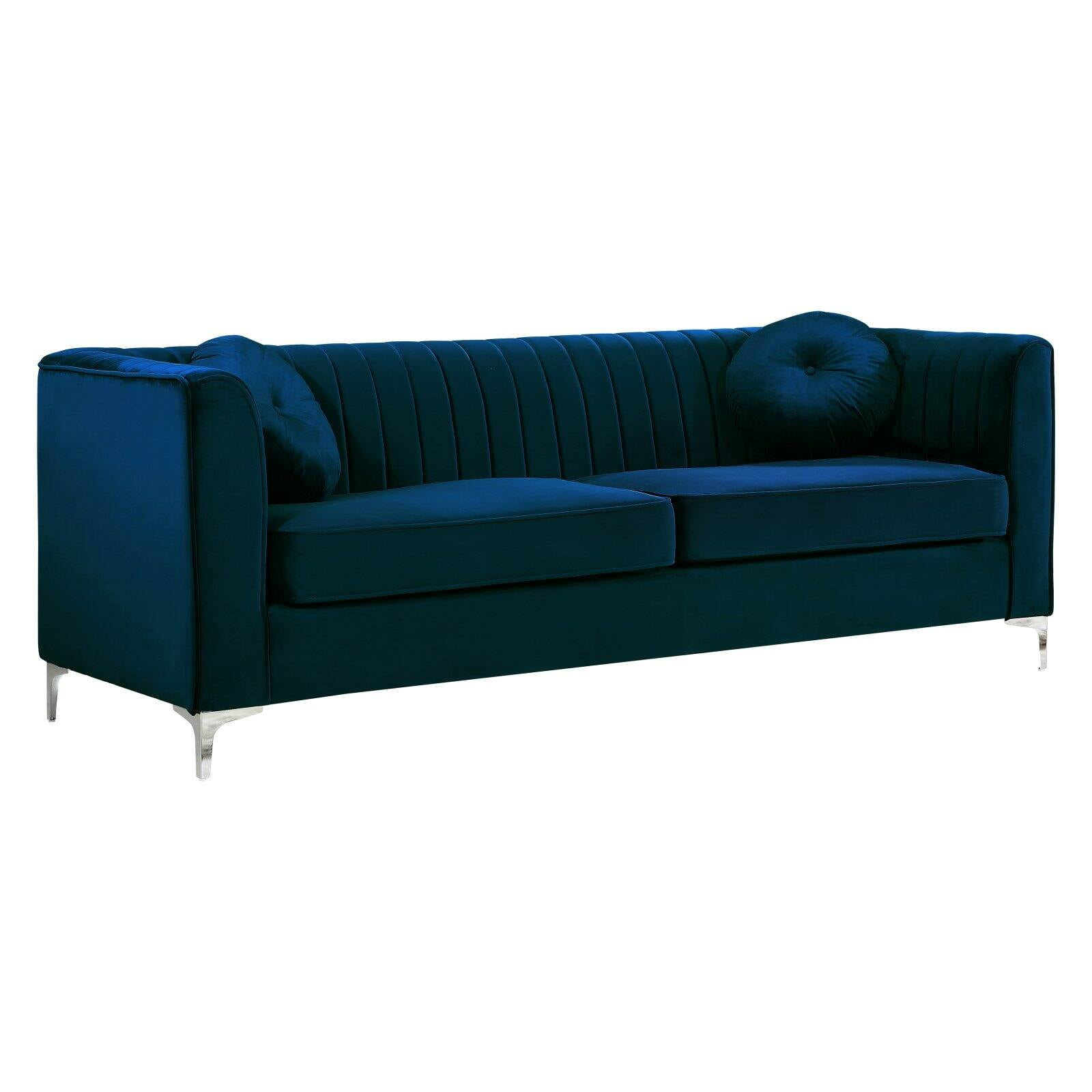 Meridian Furniture Isabelle Navy Velvet Sofa