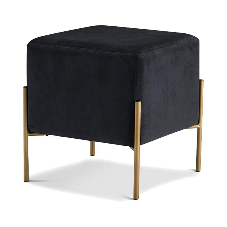 Meridian Furniture Isla Velvet Ottoman | Stool Meridian Furniture Isla Velvet Ottoman | Stool