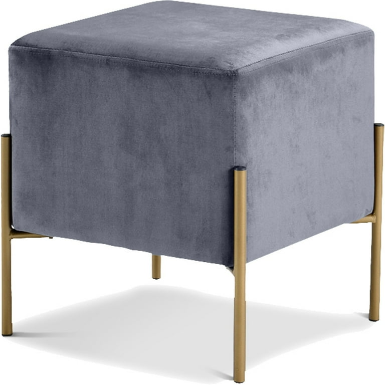 Meridian Furniture Isla Velvet Ottoman | Stool Meridian Furniture Isla Velvet Ottoman | Stool