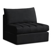 Meridian Furniture Jacob Black Velvet Armless
