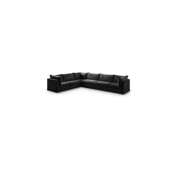 Meridian Furniture Jacob Black Velvet Modular Sectional