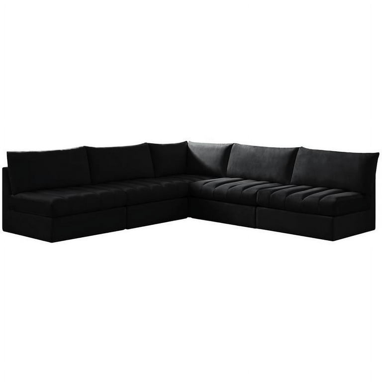 Meridian Furniture Jacob Velvet Modular Sectional 5A Meridian Furniture Jacob Velvet Modular Sectional 5A