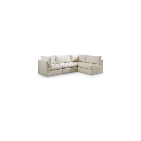 Meridian Furniture Jacob Cream Velvet Modular Sectional