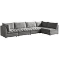 thumbnail image 1 of Meridian Furniture Jacob Grey Velvet Modular Sectional, 1 of 13