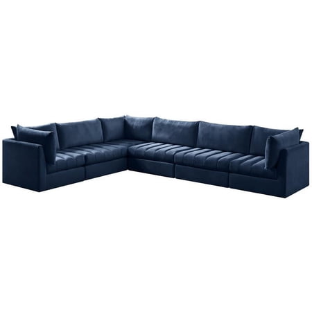 Meridian Furniture Jacob Navy Velvet Modular Sectional