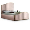 thumbnail image 1 of Meridian Furniture Jolie Solid Wood and Velvet Queen Bed in Pink, 1 of 4
