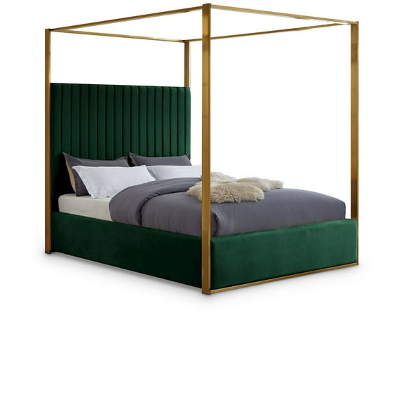 Meridian Furniture Jones Green Velvet King Bed