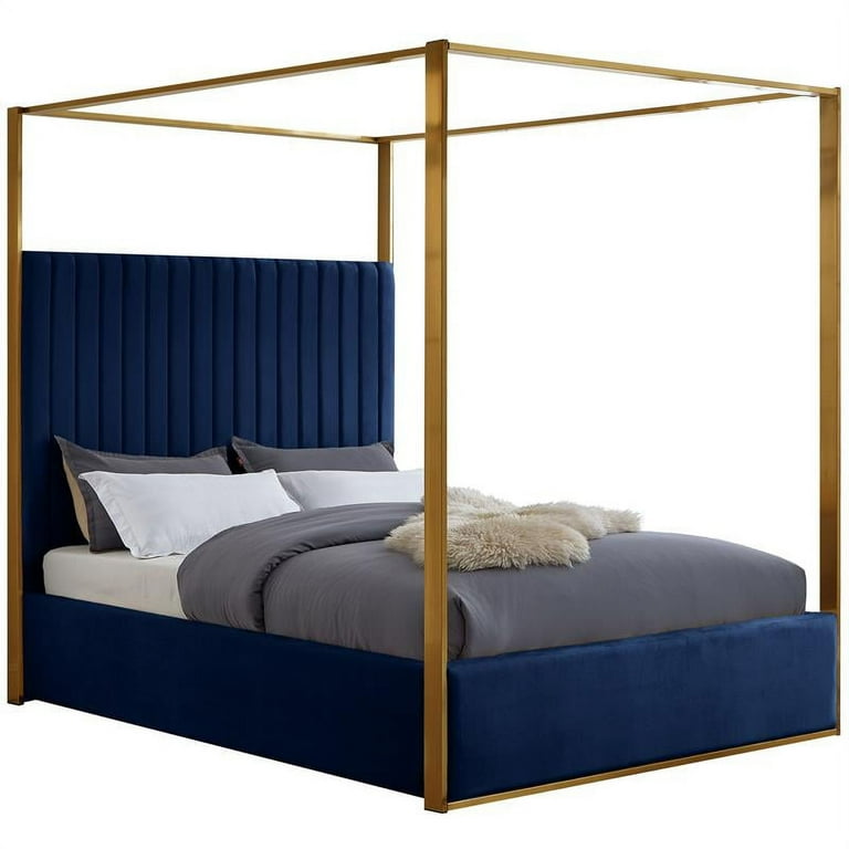 Meridian Furniture Jones Velvet Queen Bed Meridian Furniture Jones Velvet Queen Bed