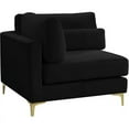 thumbnail image 1 of Meridian Furniture Julia Black Velvet Modular Corner Chair, 1 of 7