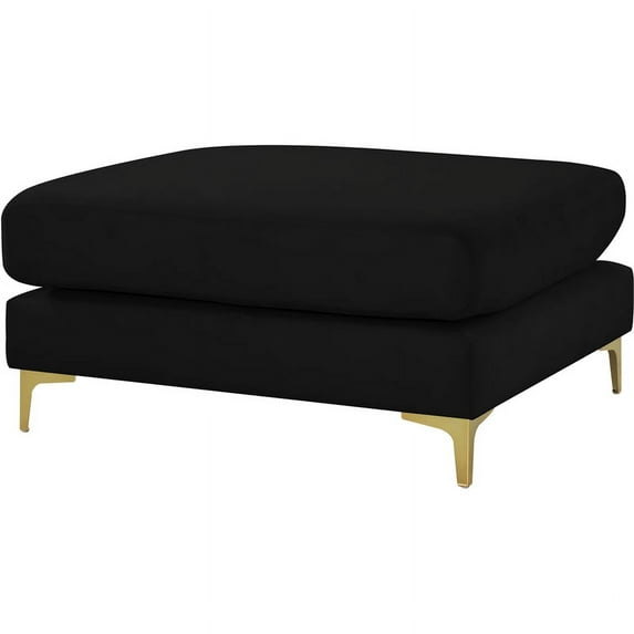 Meridian Furniture Julia Black Velvet Modular Ottoman
