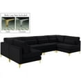 thumbnail image 1 of Meridian Furniture Julia Black Velvet Modular Sectional (6 Boxes), 1 of 2
