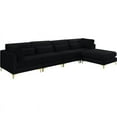 thumbnail image 1 of Meridian Furniture Julia Black Velvet Modular Sectional, 1 of 7