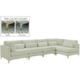 thumbnail image 1 of Meridian Furniture Julia Cream Velvet Modular Sectional (5 Boxes), 1 of 2