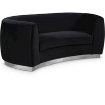 Meridian Furniture Julian Black Velvet Loveseat
