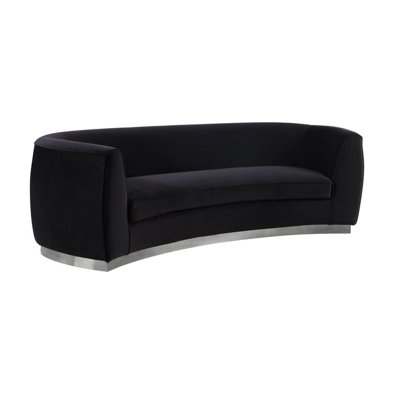 Meridian Furniture Julian Velvet Sofa - Chrome Base Meridian Furniture Julian Velvet Sofa - Chrome Base
