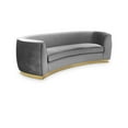 thumbnail image 1 of Meridian Furniture Julian Contemporary Velvet Sofa in Gray, 1 of 7