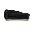 thumbnail image 1 of Meridian Furniture Julian Curved Back Velvet Chaise in Black and Gold, 1 of 5