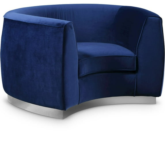 Meridian Furniture Julian Navy Velvet Chair