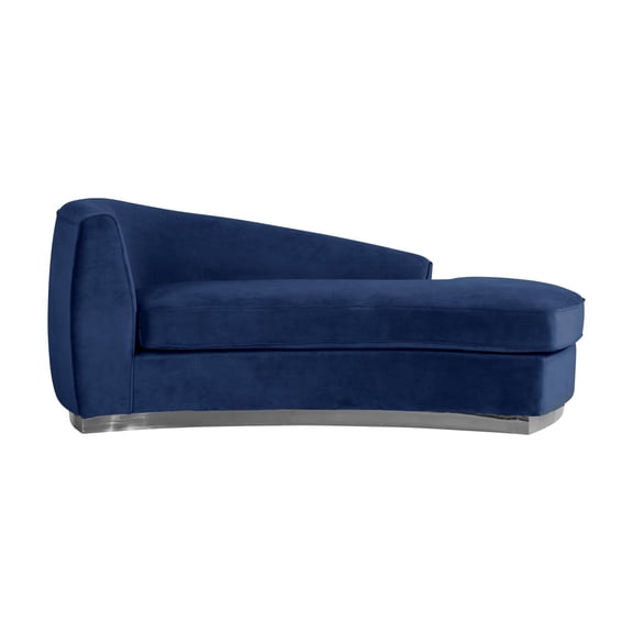Meridian Furniture Julian Navy Velvet Chaise
