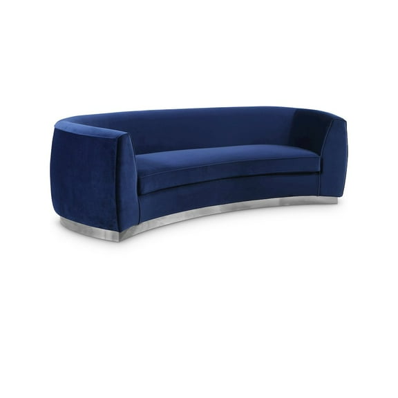 Meridian Furniture Julian Navy Velvet Sofa