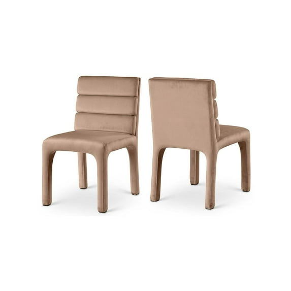 Meridian Furniture Kai Beige Velvet Dining Chair (Set of 2)