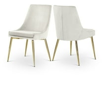 Meridian Furniture Karina Cream Velvet Dining Chair (Set of 2)