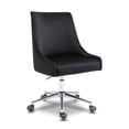 thumbnail image 1 of Meridian Furniture Karina Swivel Adjustable Black Velvet and Chrome Office Chair, 1 of 12