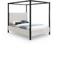 thumbnail image 1 of Meridian Furniture Kelly Grey Boucle Fabric King Bed, 1 of 7