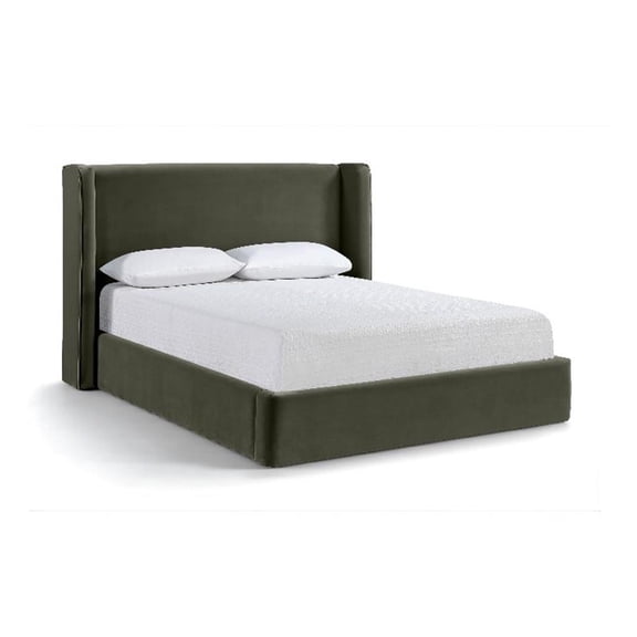 Meridian Furniture Kendall Green Velvet Upholstered King Bed