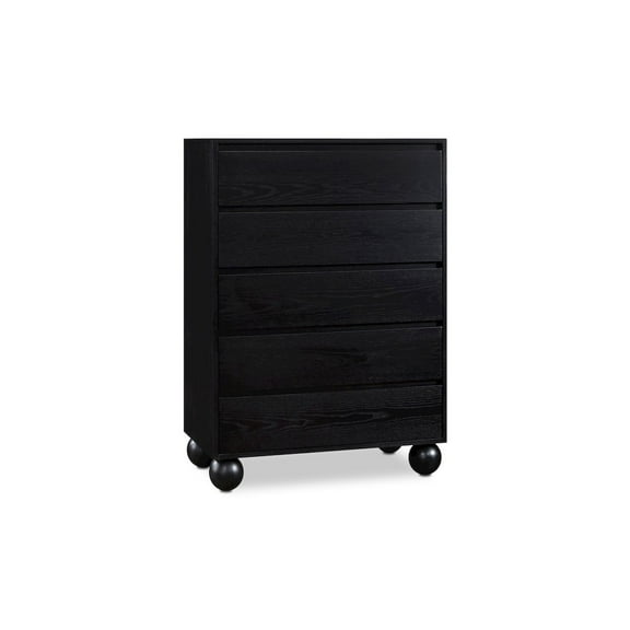 Meridian Furniture Kent Black Solid Ash Wood Chest
