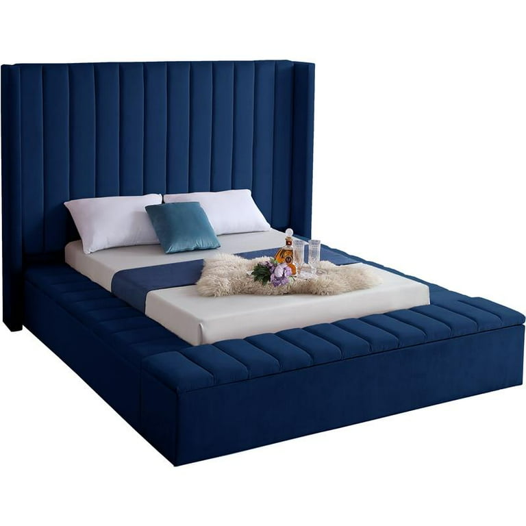 Meridian Furniture Kiki Velvet Queen Bed Meridian Furniture Kiki Velvet Queen Bed