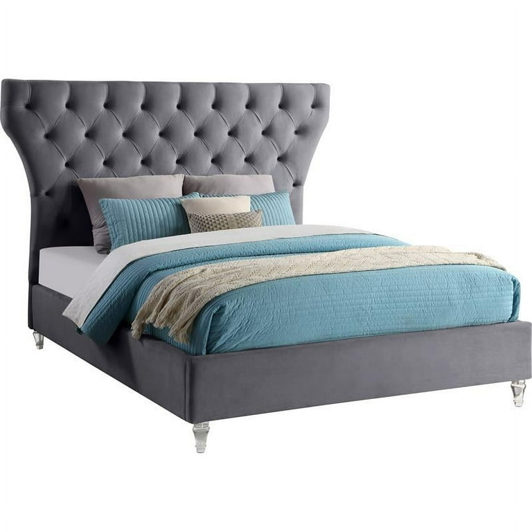 Meridian Furniture Kira Velvet Queen Bed Meridian Furniture Kira Velvet Queen Bed