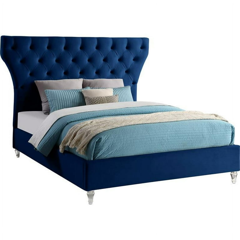 Meridian Furniture Kira Velvet Queen Bed Meridian Furniture Kira Velvet Queen Bed