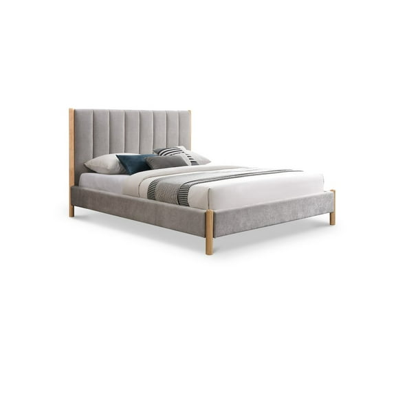 Meridian Furniture Kona Grey Fabric King Bed