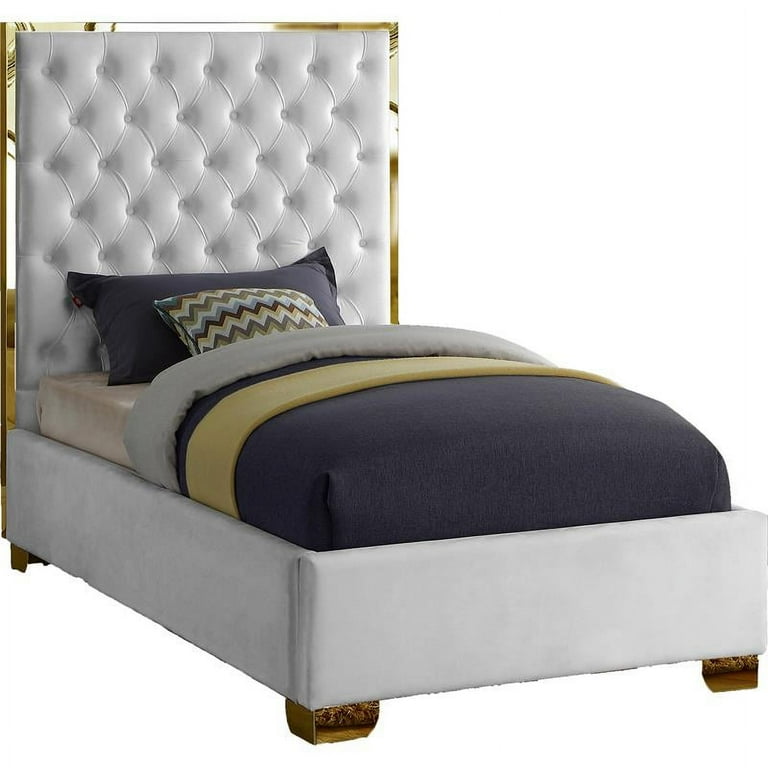 Meridian Furniture Lana Velvet Twin Bed Meridian Furniture Lana Velvet Twin Bed