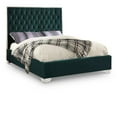 thumbnail image 1 of Meridian Furniture Lexi Green Velvet King Bed, 1 of 3