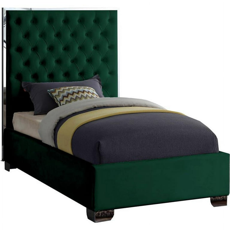 Meridian Furniture Lexi Velvet Twin Bed Meridian Furniture Lexi Velvet Twin Bed