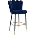 thumbnail image 1 of Meridian Furniture Lily Navy Velvet Stool (Set of 2), 1 of 4