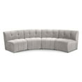 thumbnail image 1 of Meridian Furniture Limitless Cream Velvet Modular 4 Piece Sectional, 1 of 14