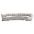 thumbnail image 1 of Meridian Furniture Limitless Cream Velvet Modular 5 Piece Sectional, 1 of 13
