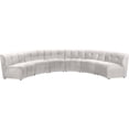 thumbnail image 1 of Meridian Furniture Limitless Cream Velvet Modular 6 Piece Sectional, 1 of 7