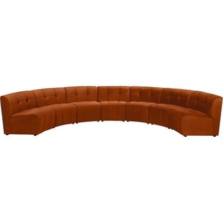 Meridian Furniture Limitless Cream Velvet Modular 7 Piece Sectional