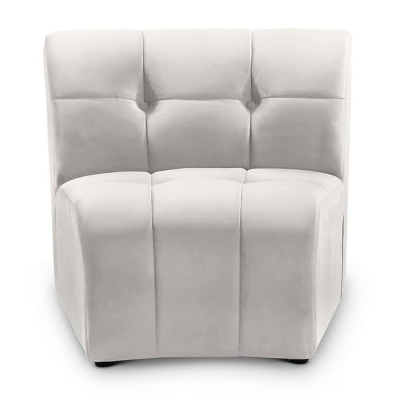 Meridian Furniture Limitless Cream Velvet Modular Chair