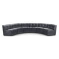thumbnail image 1 of Meridian Furniture Limitless Gray Velvet Modular 6 Piece Sectional, 1 of 13