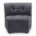 thumbnail image 1 of Meridian Furniture Limitless Gray Velvet Modular Chair, 1 of 13